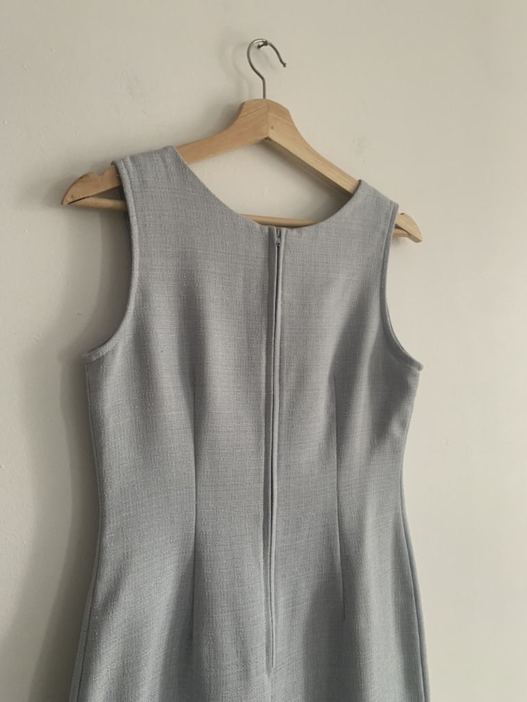 1990s ✿ Baby Blue Faux Tweed Mini Dress