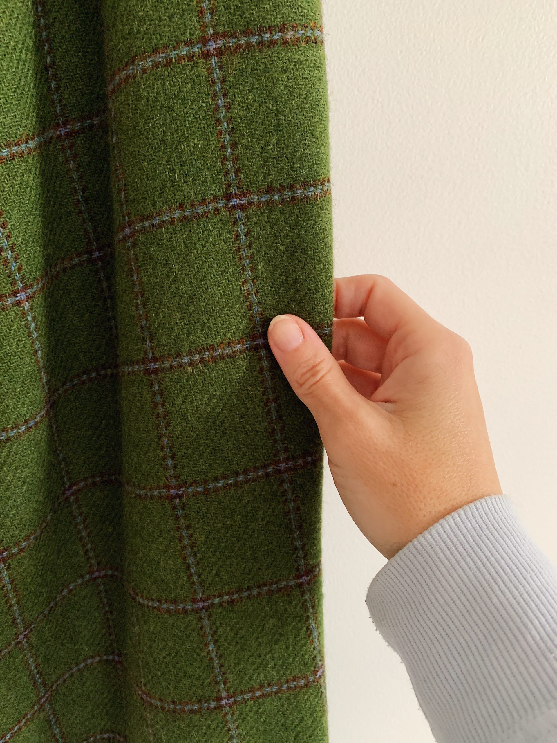 1960s–1970s ✿ Olive Green Check Wool Cigarette Pants – Image 5