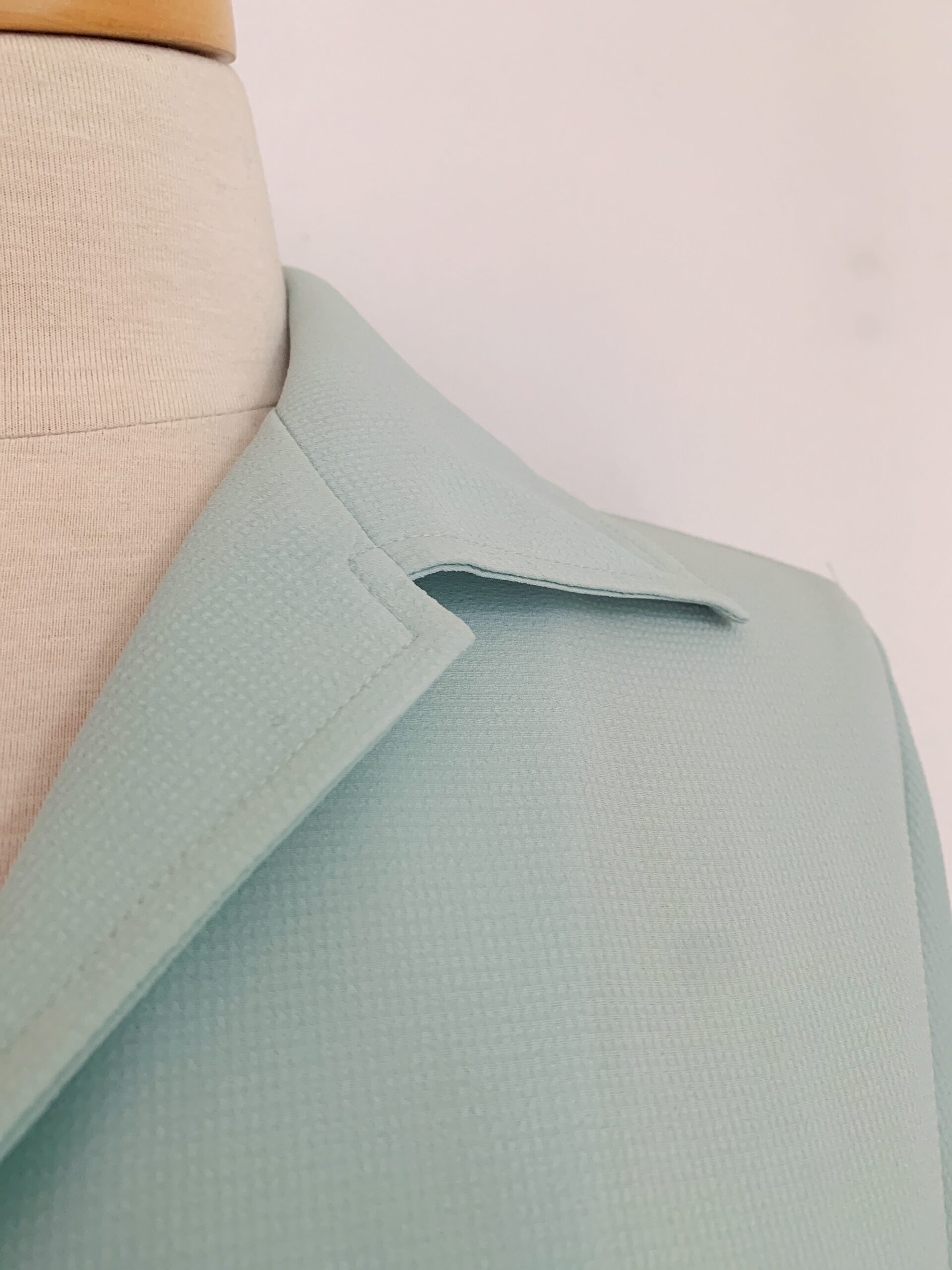 1990s Celadon Button Up Minimalist Blouse