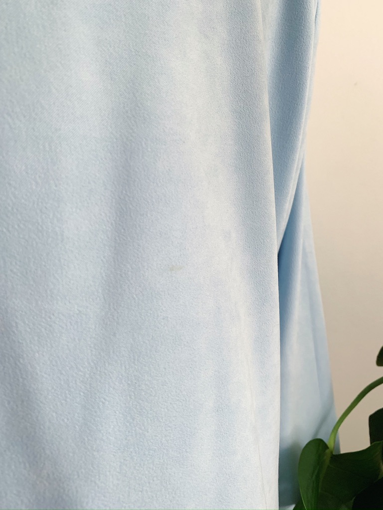 1990s–2000s ✿ Baby Blue Suedette Cutout Blouse
