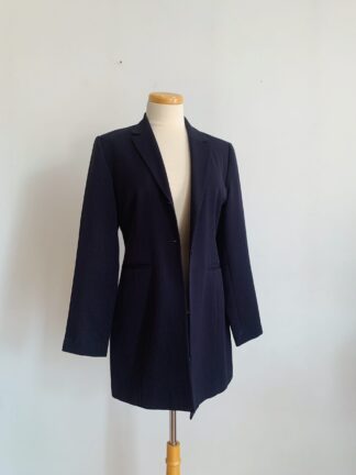 Vintage 1990s navy longline blazer by Tristan & Iseut