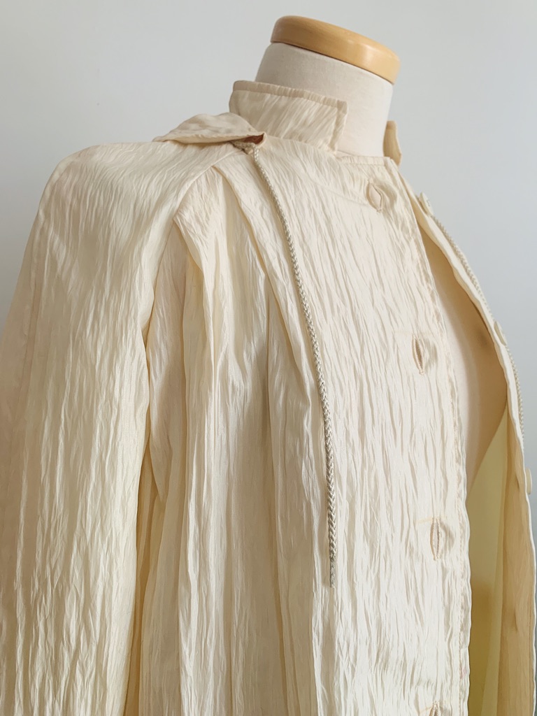 1960s–1970s ✿ Cream Micro-Pleated Coat