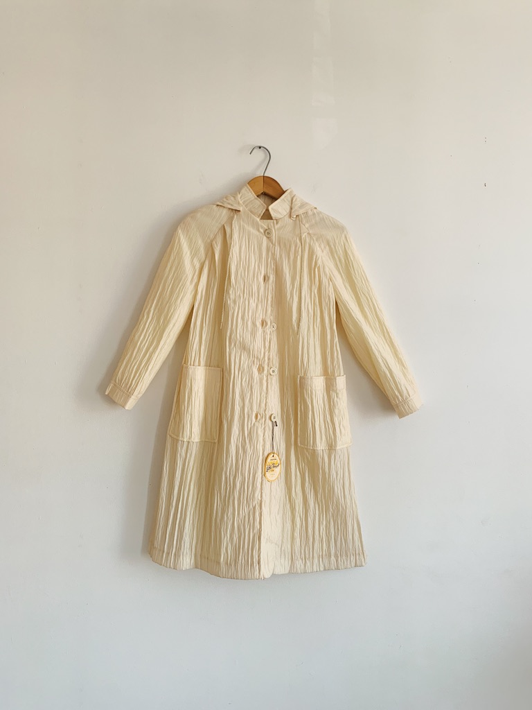 1960s–1970s ✿ Cream Micro-Pleated Coat