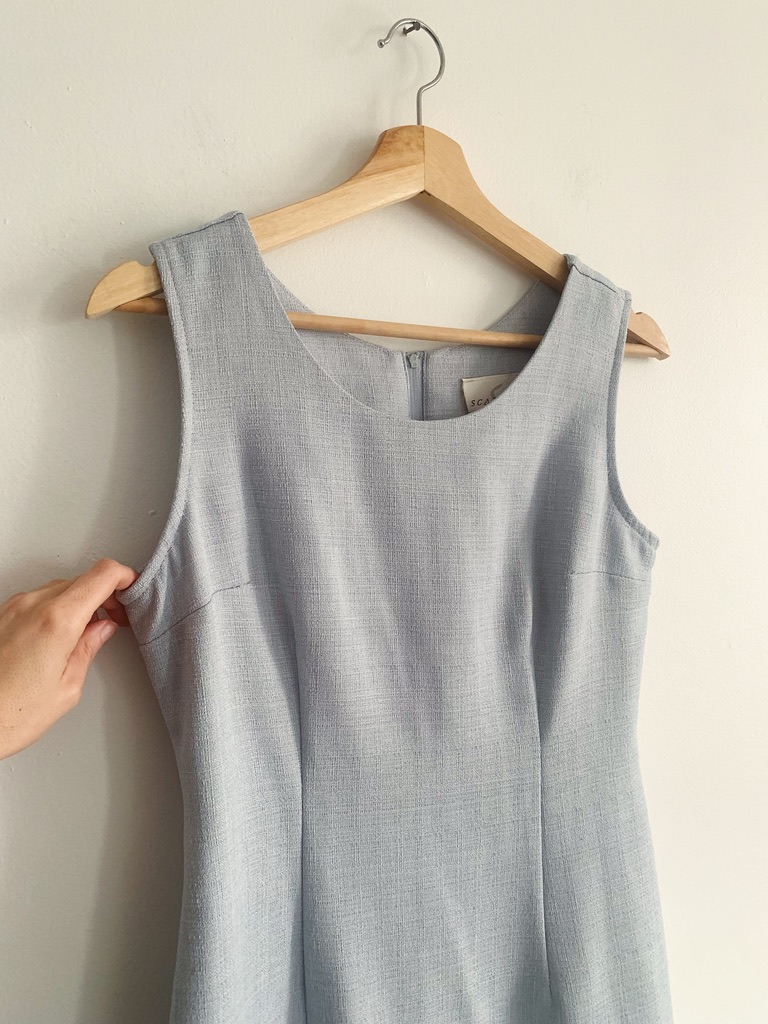 1990s ✿ Baby Blue Faux Tweed Mini Dress