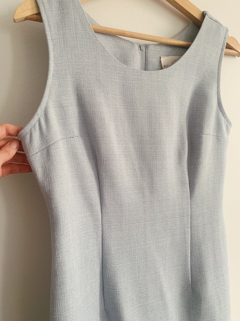 1990s ✿ Baby Blue Faux Tweed Mini Dress