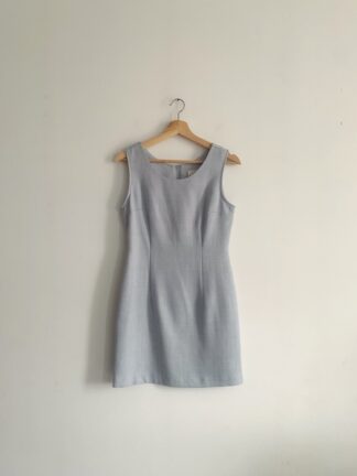 1990s ✿ Baby Blue Faux Tweed Mini Dress