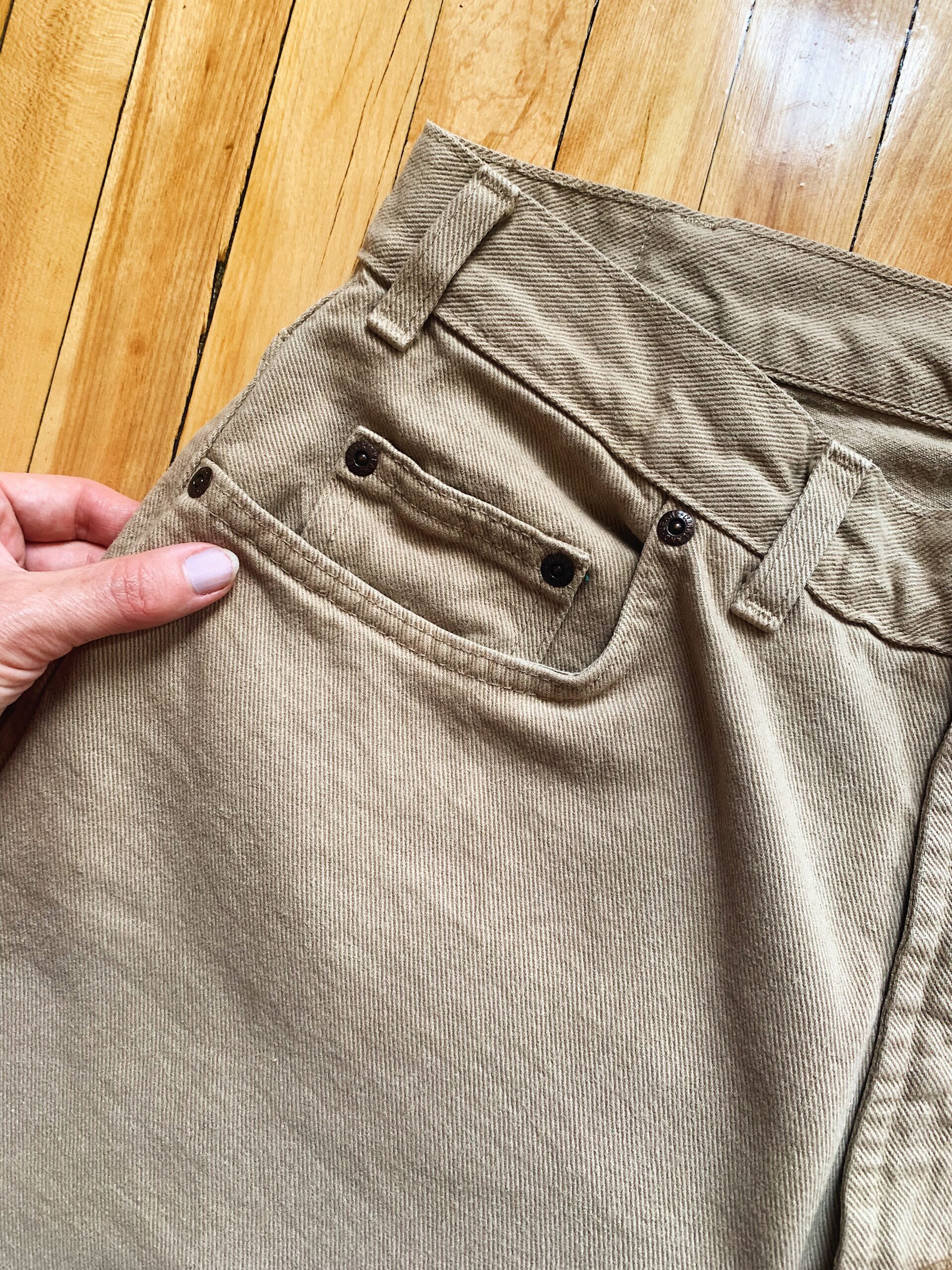 1990s ✿ Kirkland beige high-waisted jeans - Image 7