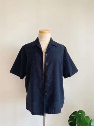 1990s ✿ Navy Short Sleeve Overshirt