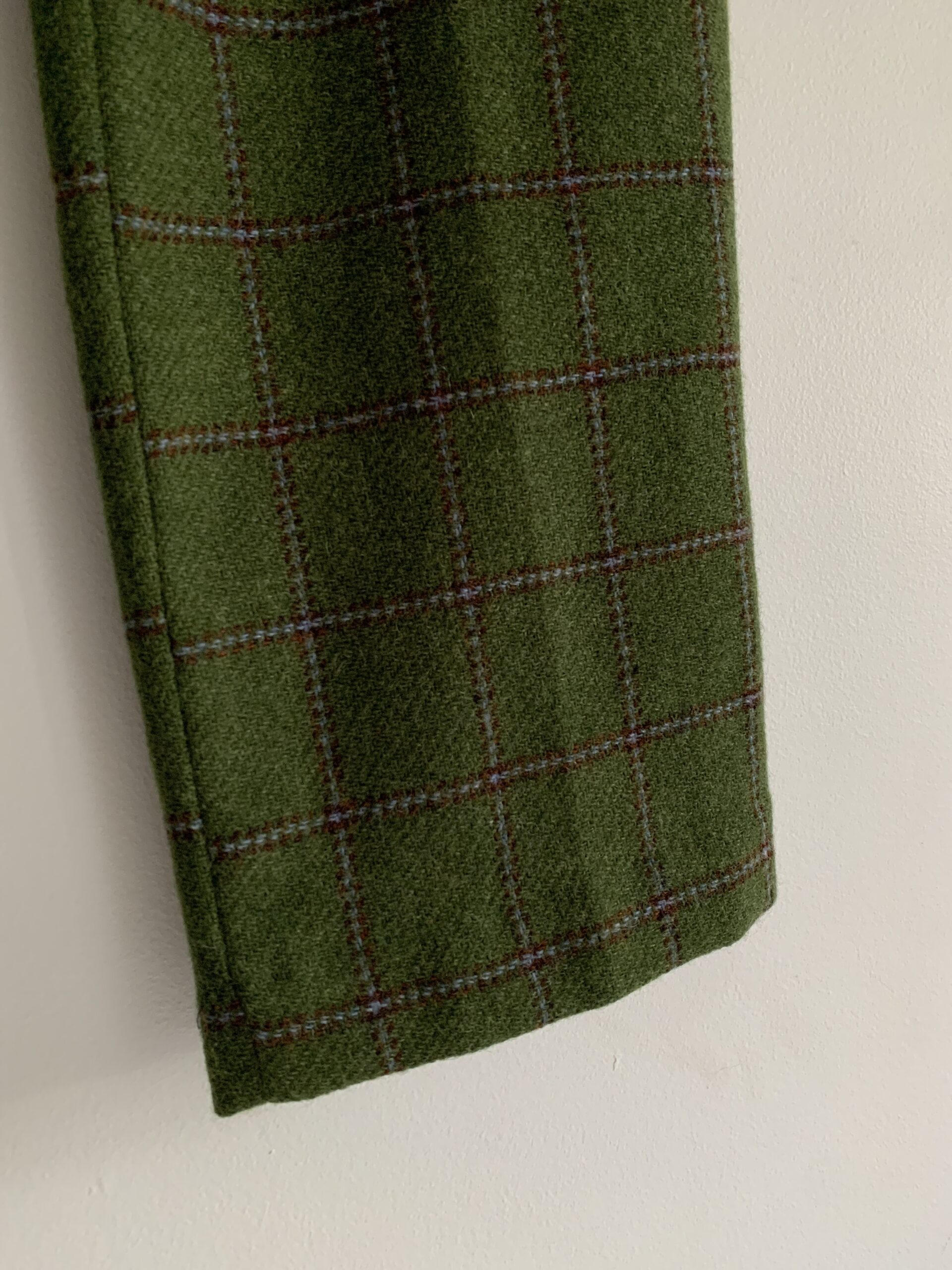 1960s–1970s ✿ Olive Green Check Wool Cigarette Pants – Image 6
