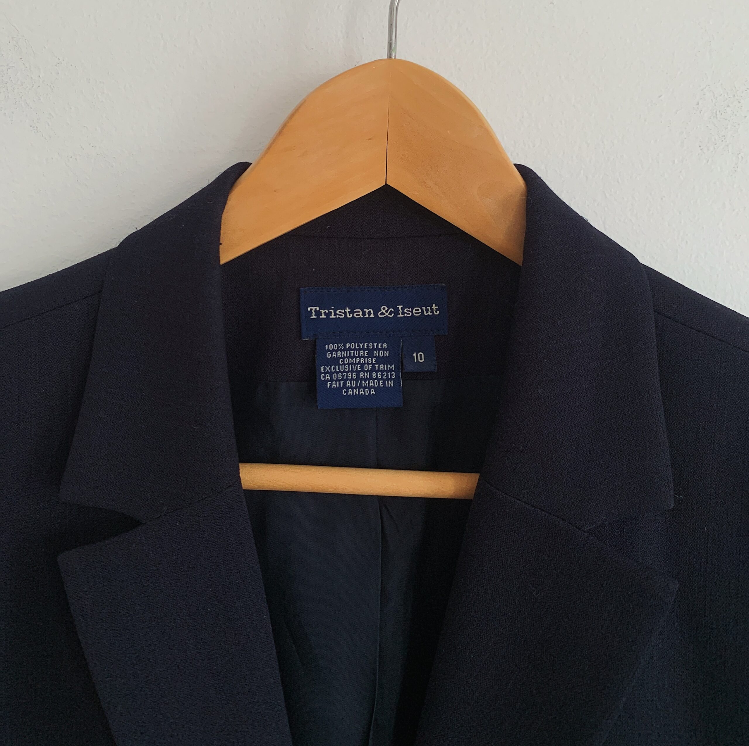 1990s ✿ Navy Tristan & Iseut Longline Blazer – Image 3