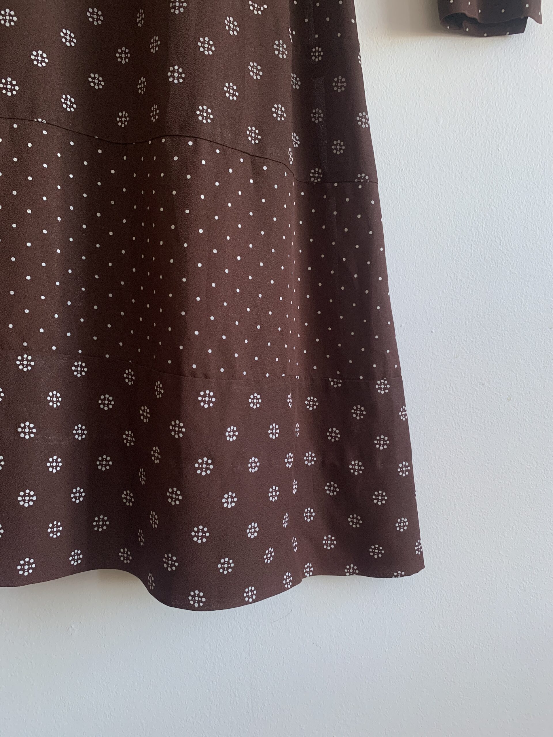 1970s ✿ Jean Varon brown floral prairie dress - Image 3