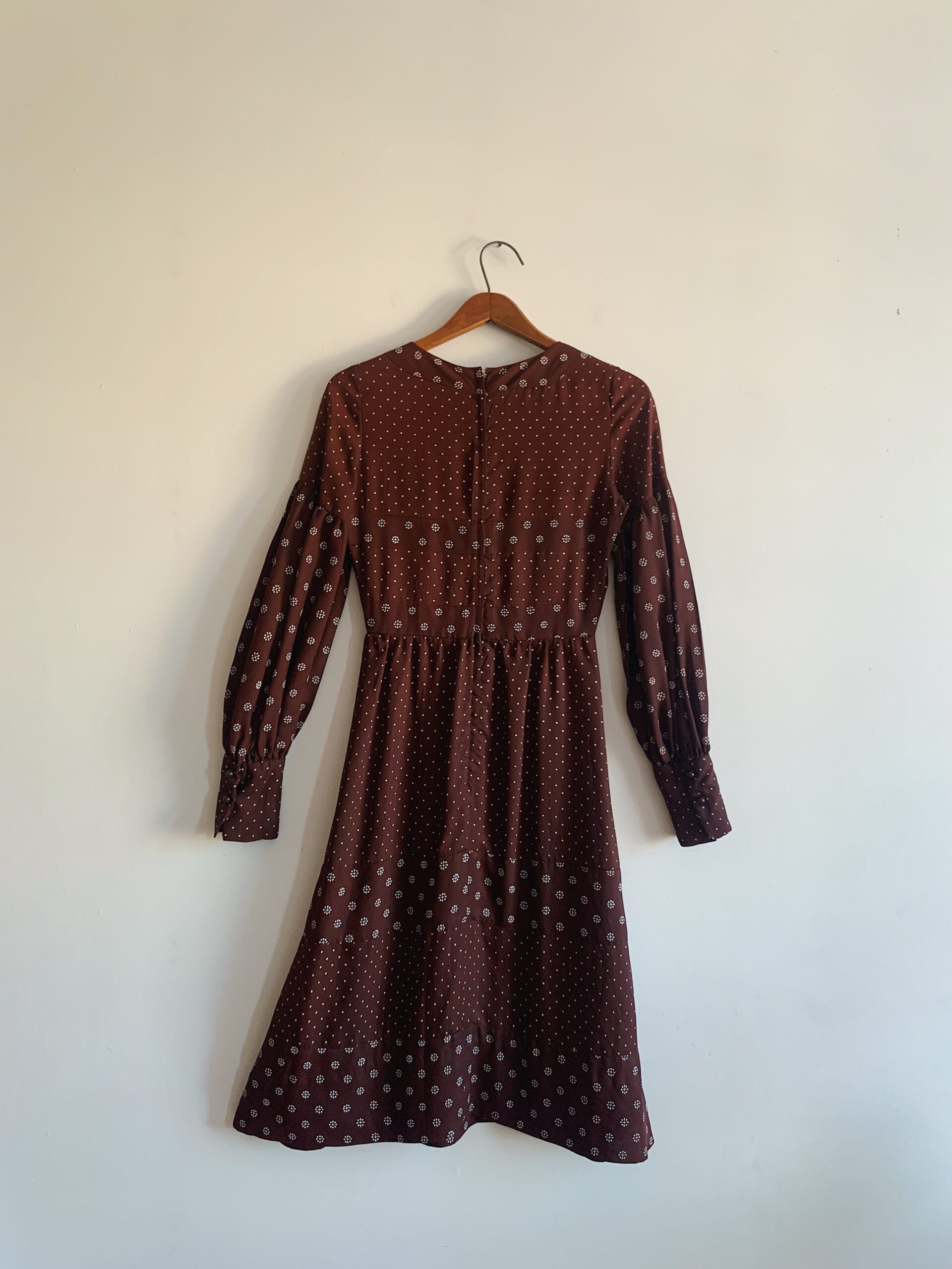 1970s ✿ Jean Varon brown floral prairie dress - Image 7